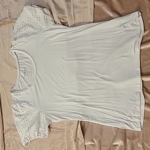 Torrid 1XL White Crew Neck Knit Top